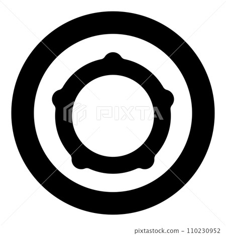 Meat grinder mincer nut screw female screw pawl stop latch holder icon in circle round black color vector illustration image solid outline style Meat grinder mincer nut screw female screw pawl stop latch holder icon in circle round black color vector illustration image solid outline style 110230952