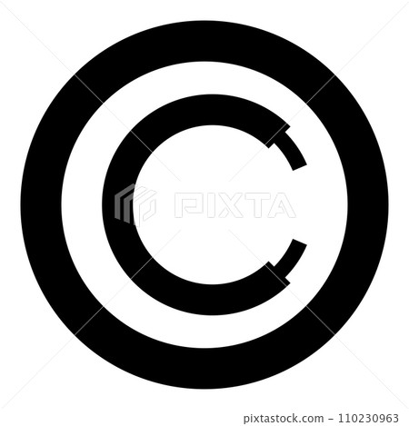 Rope line hawser cable electric circle shape for car icon in circle round black color vector illustration image solid outline style 110230963