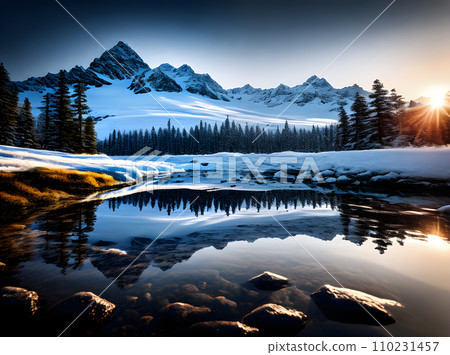 Arctic: Sharp focus detailed high quality. 110231457