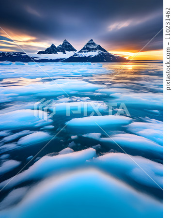 Antarctica: sharp focus detailed high quality. 110231462
