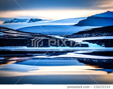 Detailed high quality focus on Antarctica. 110231533
