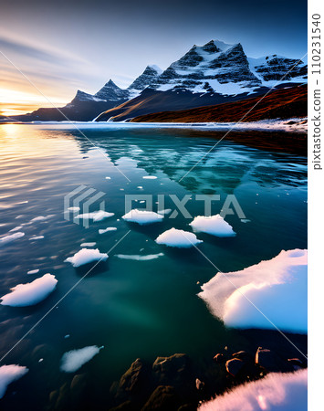 Detailed high quality focus on Antarctica. 110231540