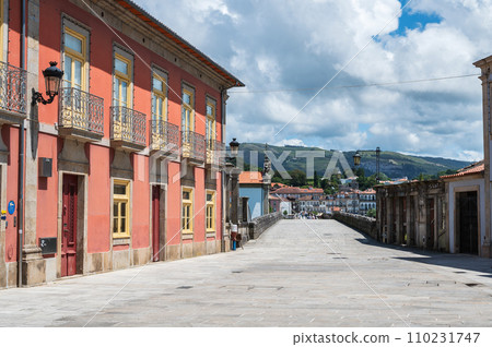 Streets of Ponte de Lima, town in Northern Portugal near Viana do Castelo 110231747