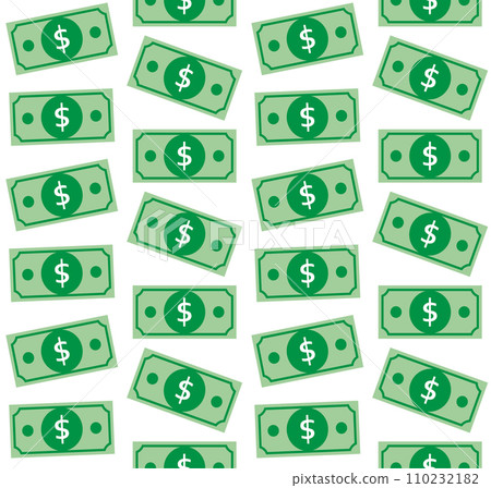 Vector seamless pattern of flat dollar Vector seamless pattern of flat dollar 110232182
