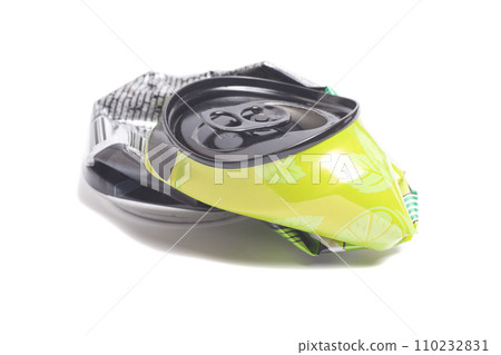 Empty crumpled can from energy drink or beer Empty crumpled can from energy drink or beer 110232831