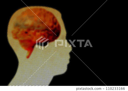 Medical acupuncture model of human with brain anatomical model Medical acupuncture model of human with brain anatomical model 110233166