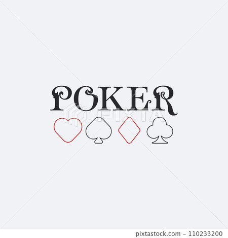Four Linear Poker playing symbols. Spades Hearts Diamonds and Club icon. Stock vector illustration isolated on white background. Four Linear Poker playing symbols. Spades Hearts Diamonds and Club icon. Stock vector illustration isolated on white background. 110233200