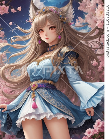 Beautiful werewolf woman profile Beautiful werewolf woman profile 110233216