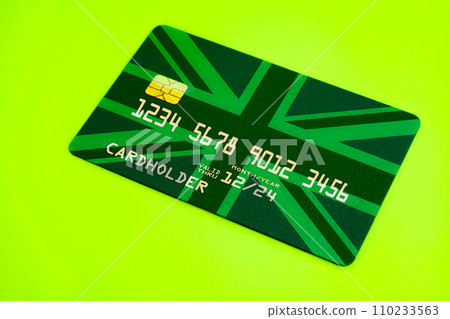 Bank credit plastic card with flag of United Kingdom Bank credit plastic card with flag of United Kingdom 110233563