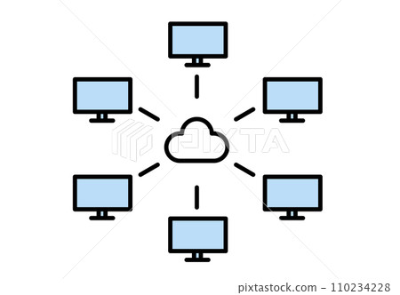 An image icon for exchanging data on the cloud An image icon for exchanging data on the cloud 110234228