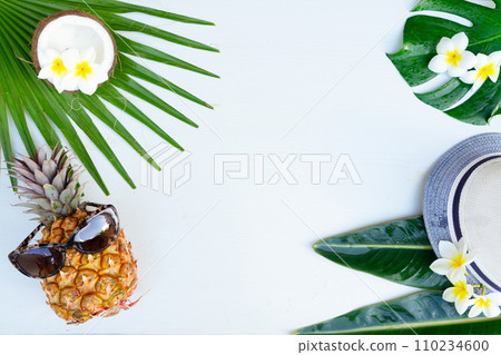 Summer flat lay scenery Summer flat lay scenery 110234600