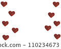Dark red hearts with a different pattern.  110234673