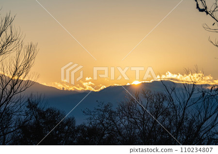 [日出素材] 山區的日出[長野縣] 110234807