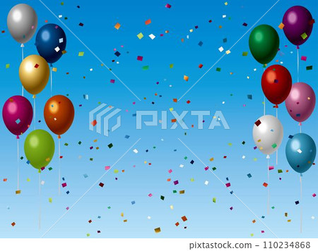 B Balloons, confetti 1-1 110234868