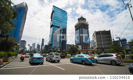 Road traffic of Jakarta, the capital of Indonesia. 110234918
