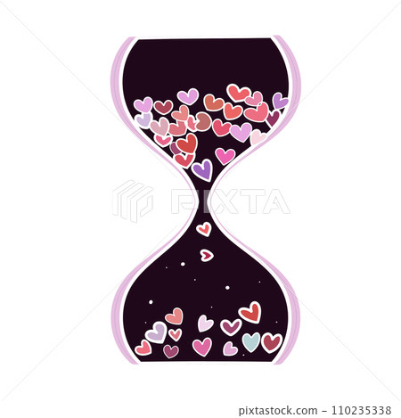 Hourglass with heart 110235338