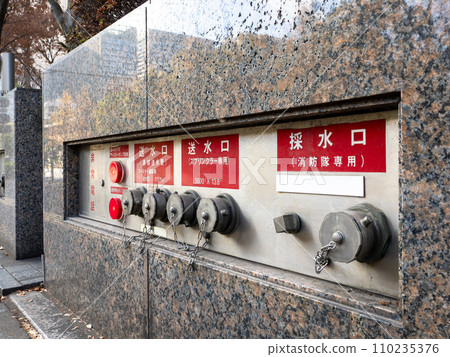[Fire extinguishing equipment for high-rise buildings] Connected water pipe water inlet, sprinkler water inlet, water sampling inlet 110235376