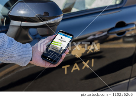 計程車應用程式請求安排乘車共享智慧型手機 計程車應用程式請求安排乘車共享智慧型手機 110236266