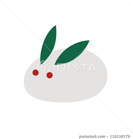 Winter illustration material snow rabbit Winter illustration material snow rabbit 110236579