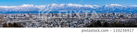 富山市全景、立山連峰、吳羽山展望台、氣勝山、劍岳雪景、富山市立山聯盟 110236917