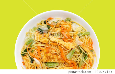 Chinese-styled fried noodle. Asian cuisine Chinese-styled fried noodle. Asian cuisine 110237173