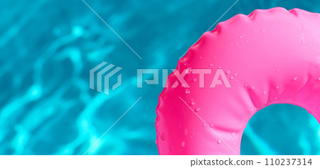 Rubber ring for swimming. Summer background concept 110237314