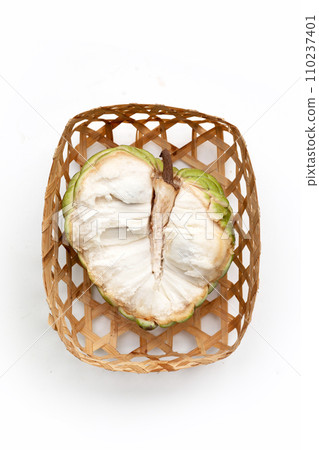 Custard apple fruit on white background. 110237401