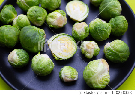 Fresh brussels sprouts. Organic vegetables 110238338