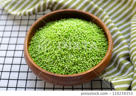 Small tapioca pearls, pandan sago seeds Small tapioca pearls, pandan sago seeds 110238353