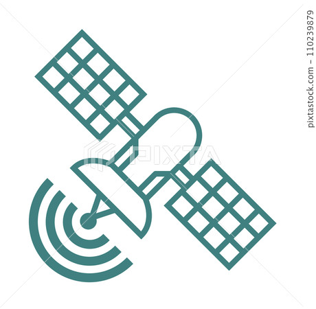人造衛星在外太空發射和接收無線電波的插圖 110239879