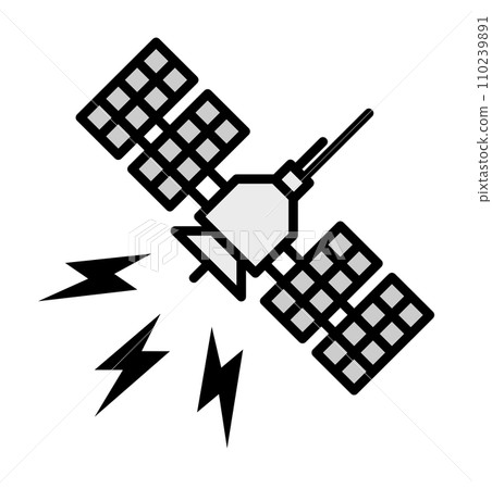 人造衛星在外太空發射和接收無線電波的插圖 110239891