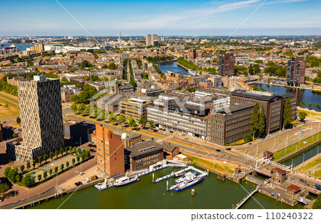 Bird's eye view of of Delfshaven, Rotterdam 110240322