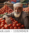 AI-generated content. jordan vendor tomato in market 110240424