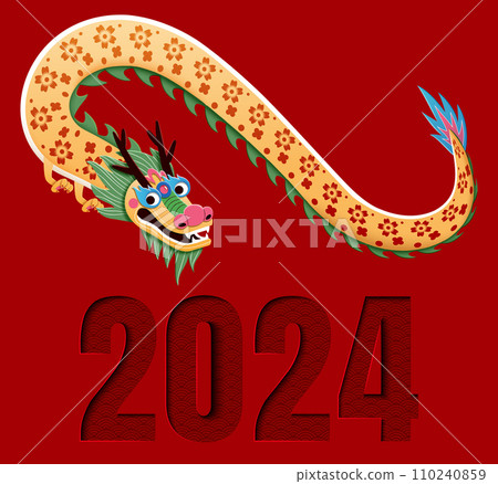 CNY dragon year element set 110240859