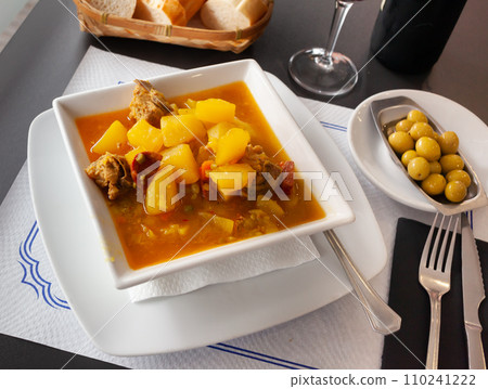 Galician stewed potatoes with ribs and chorizo 110241222