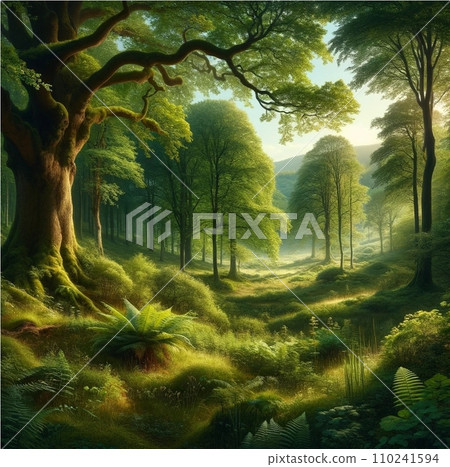 陽光照耀在森林裡 110241594