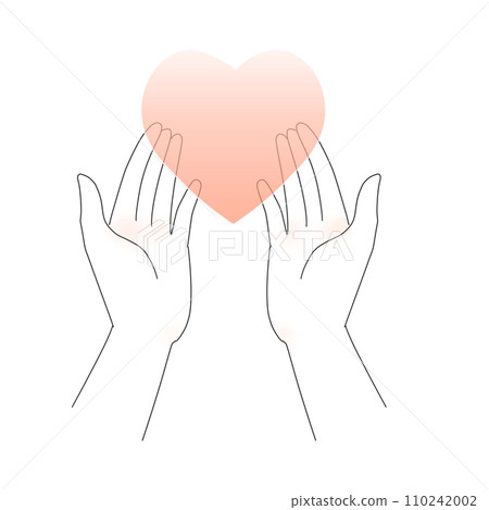A gentle and loving image of a woman with a heart A gentle and loving image of a woman with a heart 110242002