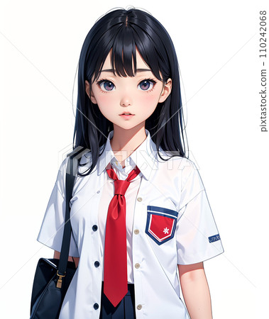 School girls with serious look 110242068