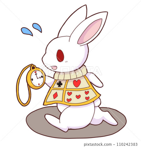 anxious clock rabbit 110242383