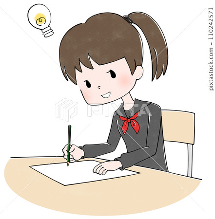 正在考試的女學生 110242571