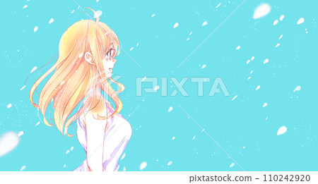 表情溫柔的女人，花吹，夏天 110242920