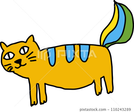 The cat drawing image for animal or pet concept 110243289