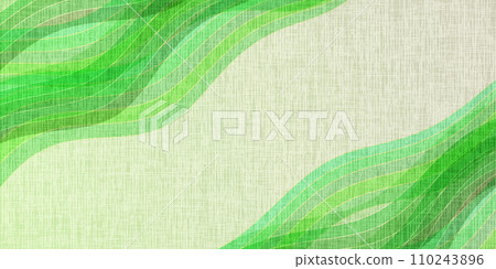 新鮮的綠色日本紙水彩背景 新鮮的綠色日本紙水彩背景 110243896