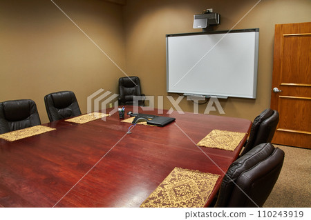 Executive Conference Room Ready for Strategic Business Meeting 110243919