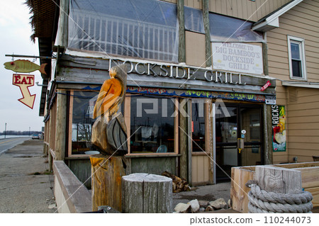 Abandoned Rustic Waterfront Dining at Big Bamboos Dockside Grill in Indiana 110244073