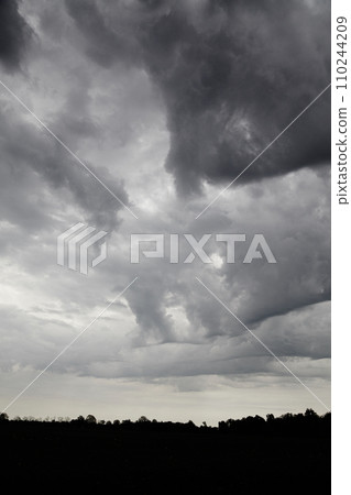 Storm Clouds Over Rural Indiana Landscape Storm Clouds Over Rural Indiana Landscape 110244209
