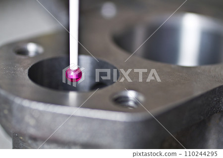 CMM Programming Precision Measurement in Industrial Setting with Magenta Probe CMM Programming Precision Measurement in Industrial Setting with Magenta Probe 110244295