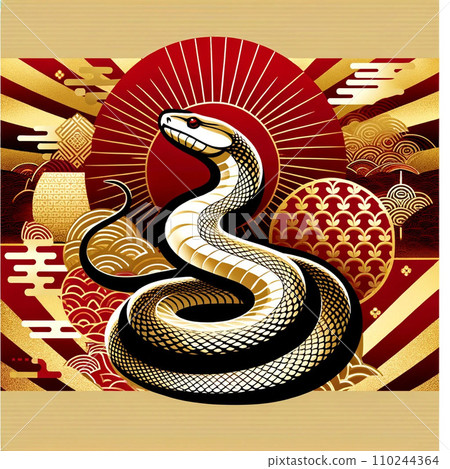 New Year's card Year of the Snake Adult New Year's card Year of the Snake Adult 110244364