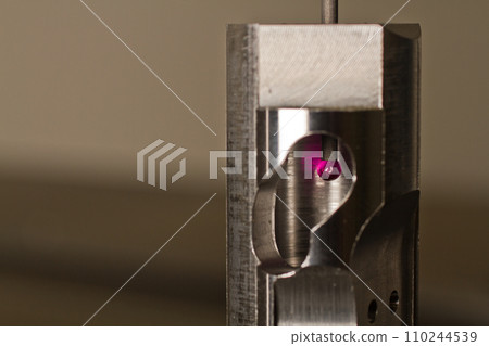 CMM Programming Metrology Probe Inside Metal Part Close-Up CMM Programming Metrology Probe Inside Metal Part Close-Up 110244539