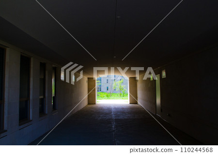 Arched Passageway to Sunlit Campus in Bloomington, Indiana Arched Passageway to Sunlit Campus in Bloomington, Indiana 110244568